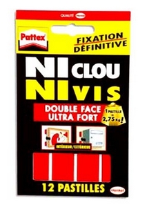 PATTEX NI CLOU NI VIS PASTILLE PASTILLES 19 x 50 MM