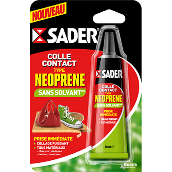 SADER COLLE CONTACT NEOPRENE SANS SOLVANT EN TUBE DE 30 ML