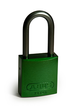 BRADY CADENAS VERT EN ALUMINIUM AVEC ANSE 40 MM EN PAQUET DE 6