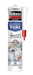 RUBSON MASTIC BAIN & CUISINE PURE INOX EN CARTOUCHE DE 280 ML