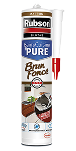 RUBSON MASTIC BAIN & CUISINE PURE BRUN FONCE EN CARTOUCHE DE 280 ML