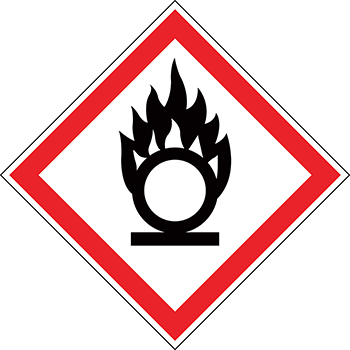 PANNEAU SYMBOLE - MATIERES COMBURANTES 100 x 100 MM