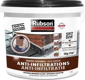 RUBSON TOITURES ANTI INFILTRATIONS NOIR EN BIDON DE 5 KG