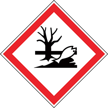 PANNEAU SYMBOLE - DANGER POUR LE MILIEU AQUATIQUE 100 x 100 MM